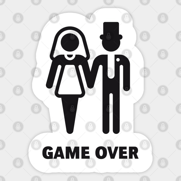 Game Over (Stag Party / Hen Night / Black) Sticker by MrFaulbaum